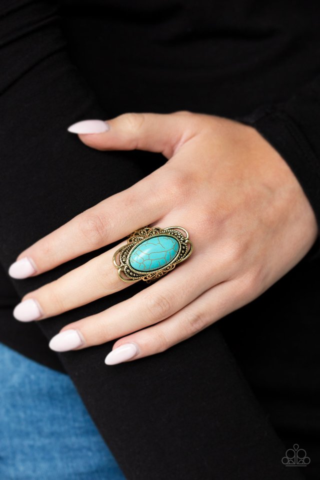 Desert Flavor - Brass - Paparazzi Ring Image