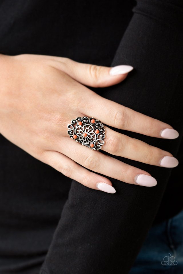 Floral Fancies - Orange - Paparazzi Ring Image