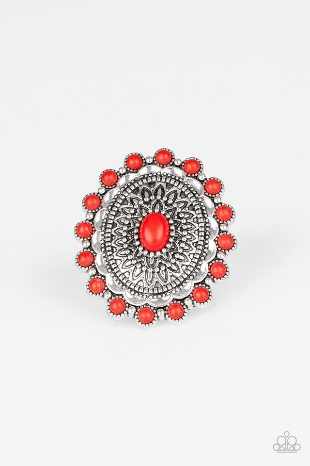 Mesa Mandala - Red - Paparazzi Ring Image