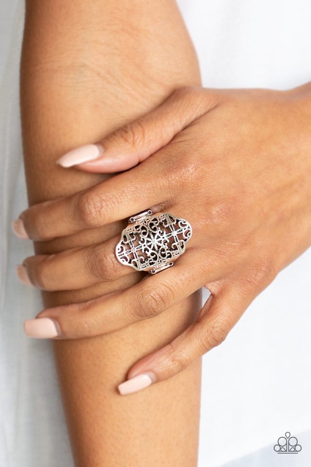 Botanical Beam - Silver - Paparazzi Ring Image