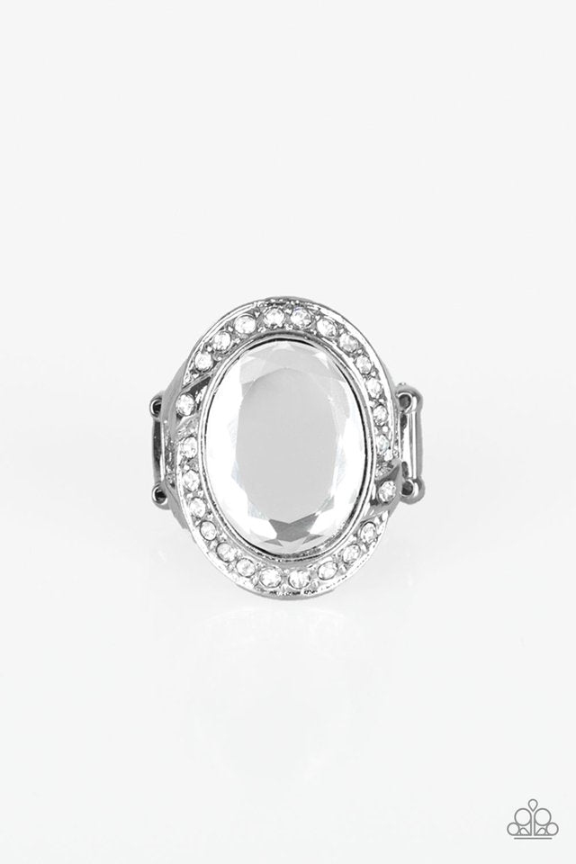 Queen Scene - White - Paparazzi Ring Image