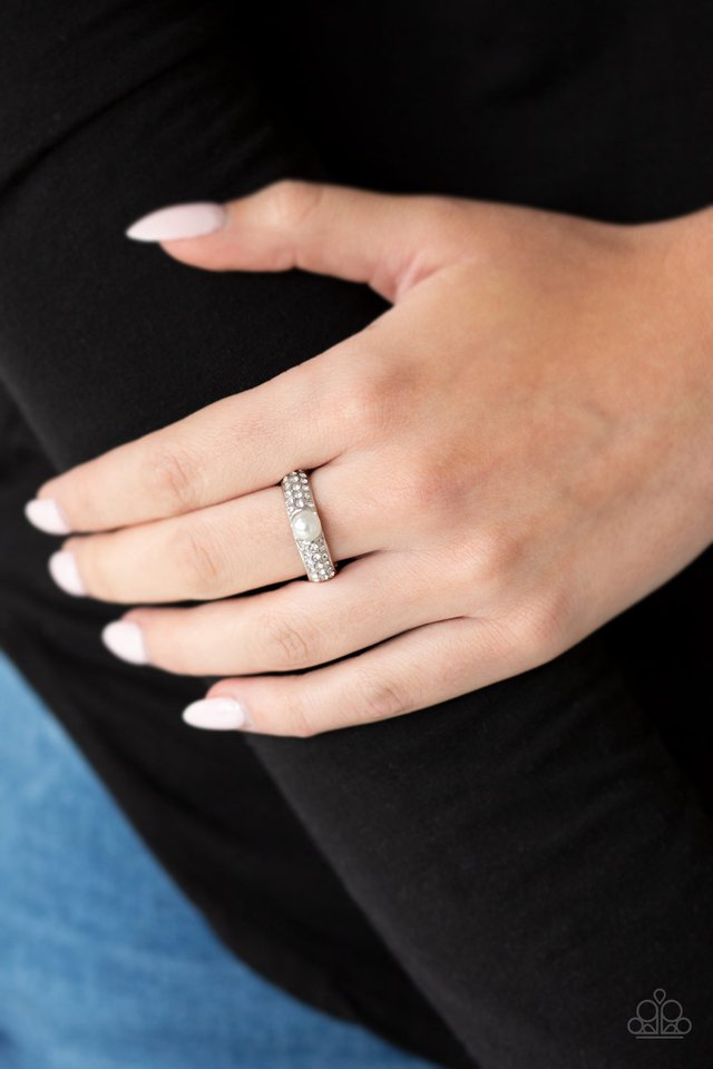 Brighten Your Day - White - Paparazzi Ring Image