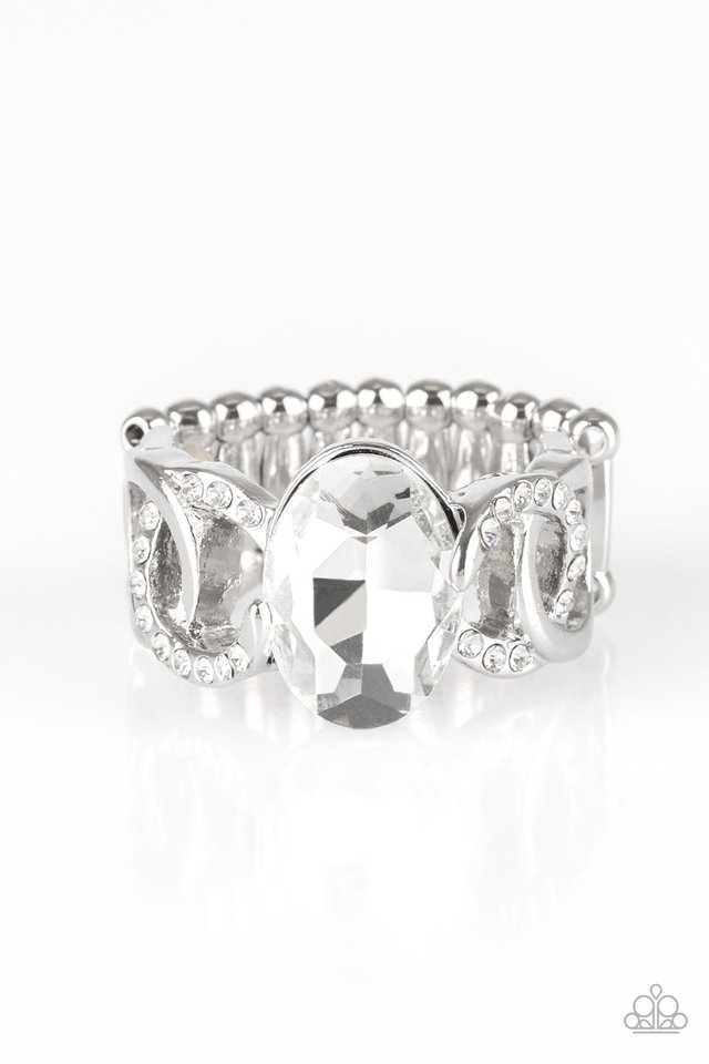 Supreme Bling - White - Paparazzi Ring Image