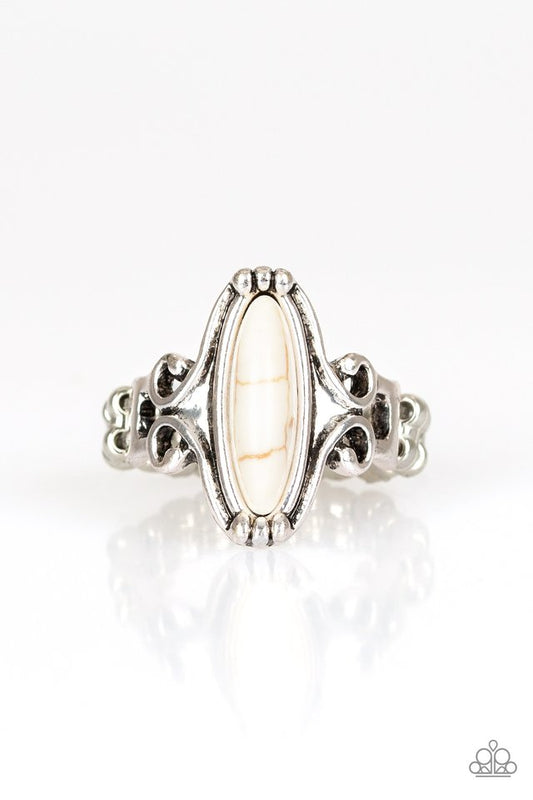 Desert Canyons - White - Paparazzi Ring Image