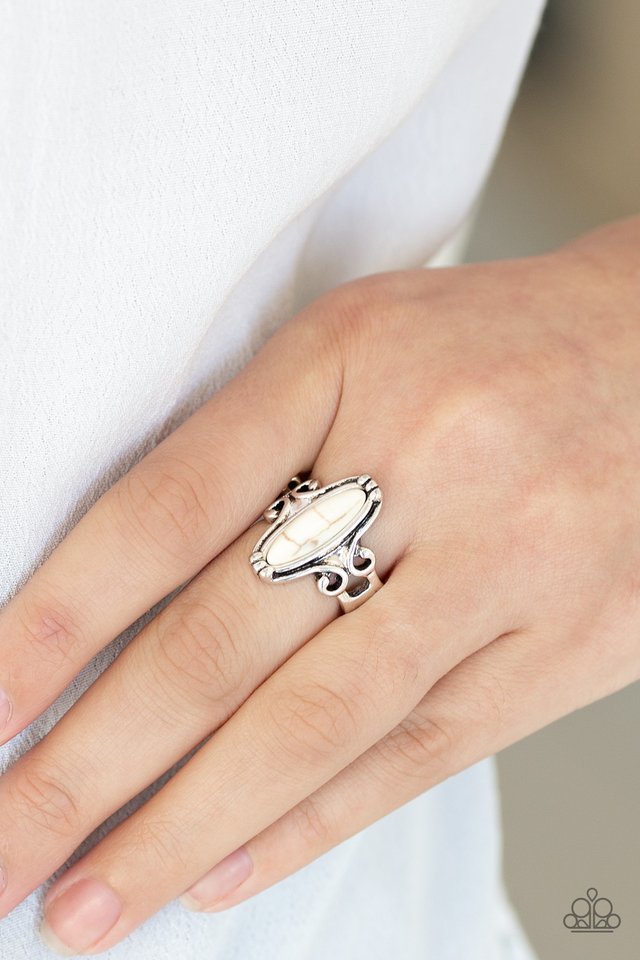 Desert Canyons - White - Paparazzi Ring Image