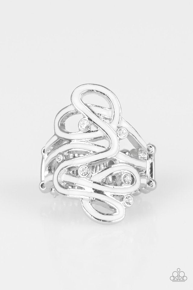 The Run-Around - White - Paparazzi Ring Image