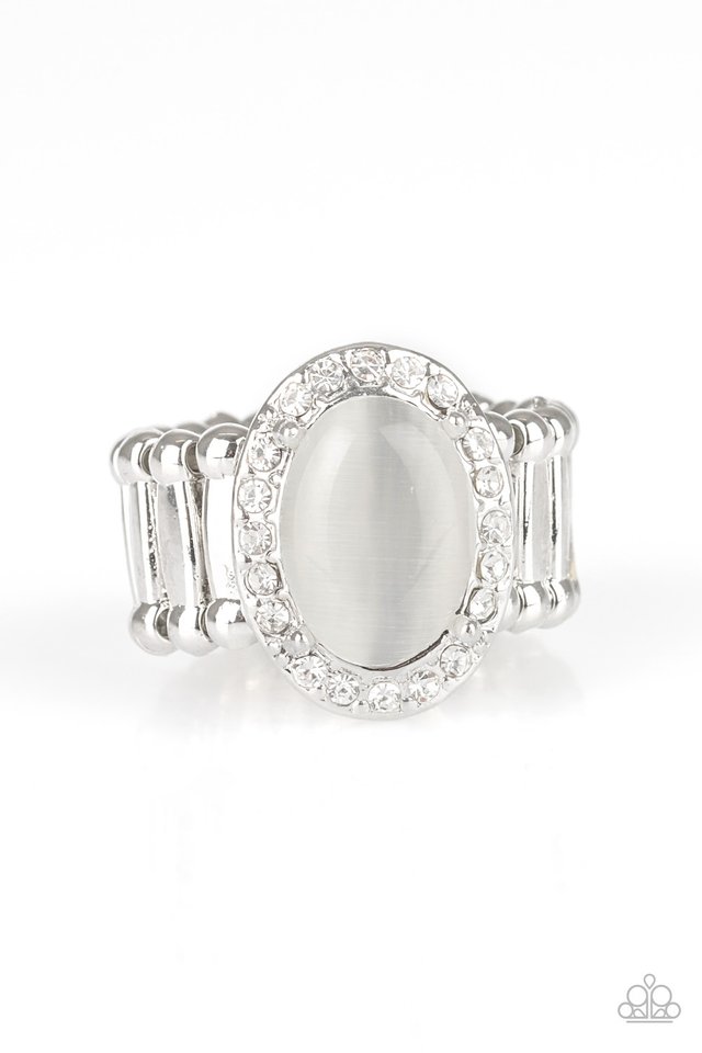 Laguna Luxury - White - Paparazzi Ring Image