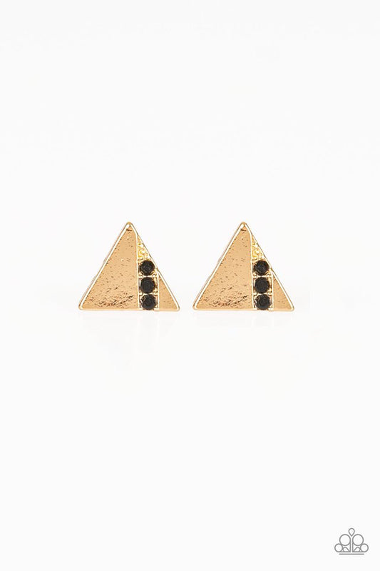 Pyramid Paradise - Black - Paparazzi Earring Image
