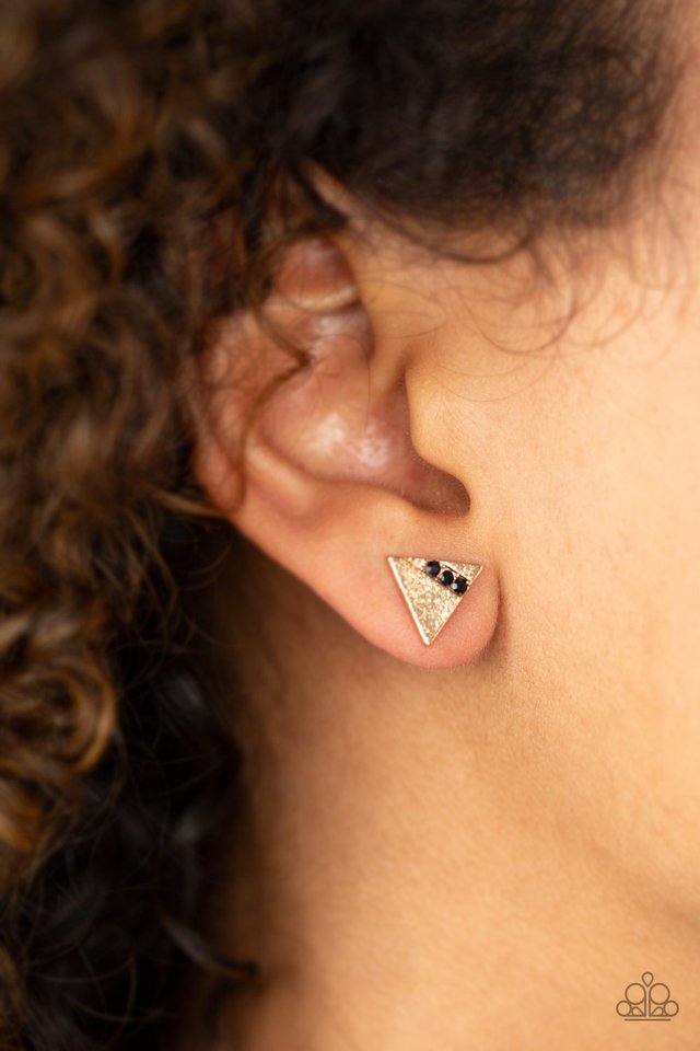 Pyramid Paradise - Black - Paparazzi Earring Image