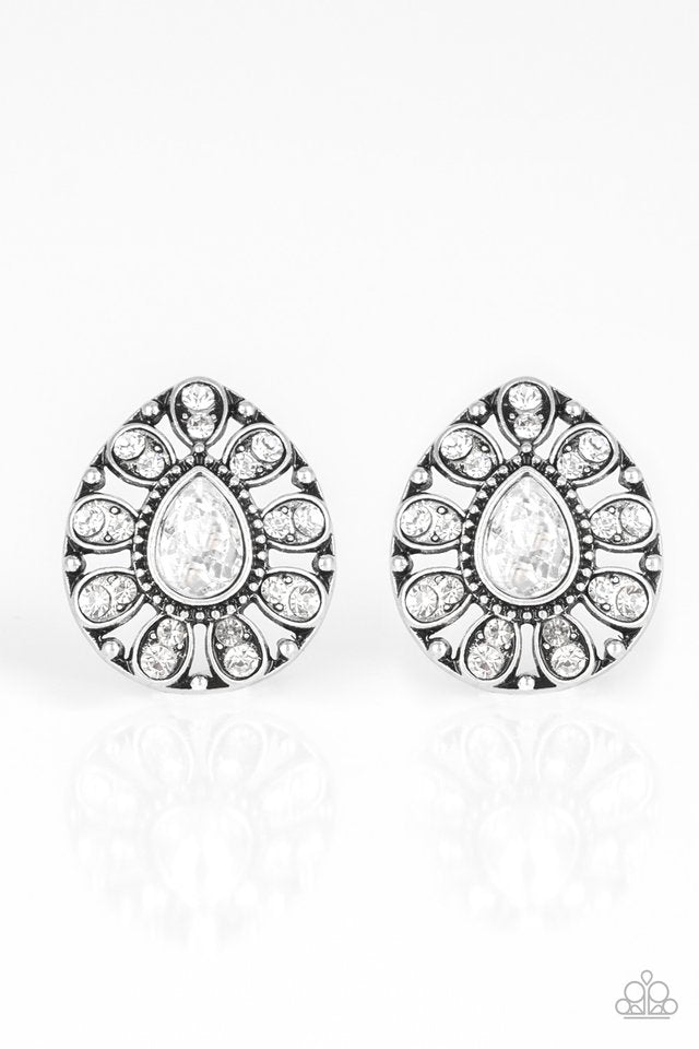 Treasure Retreat - White - Paparazzi Earring Image