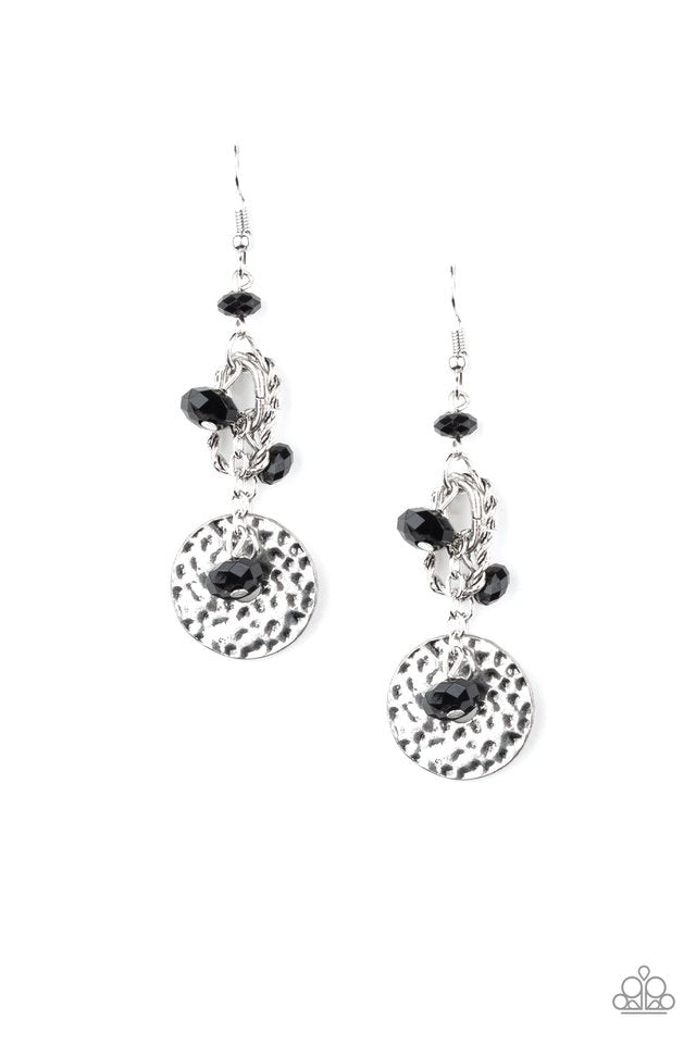 Seaside Catch - Black - Paparazzi Earring Image