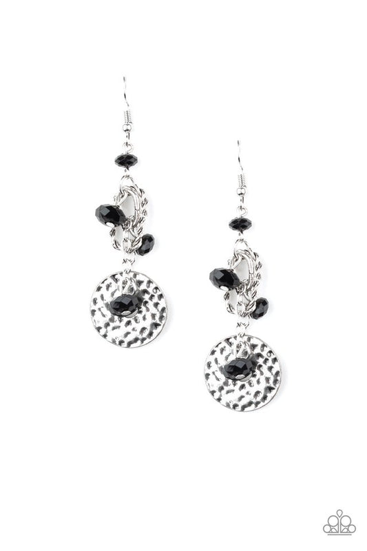 Seaside Catch - Black - Paparazzi Earring Image