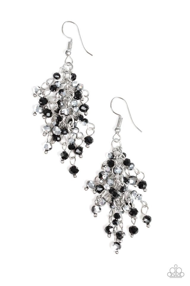 A Taste Of Twilight - Black - Paparazzi Earring Image