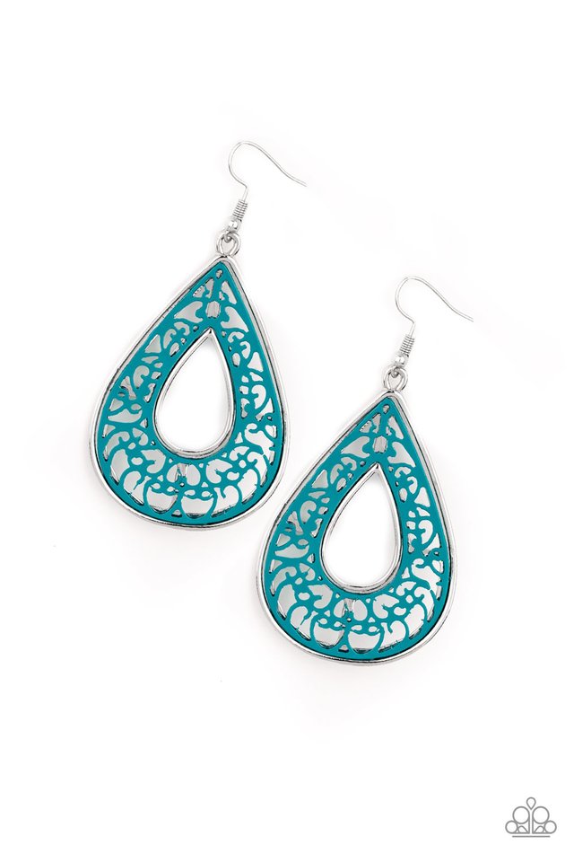 Drop Anchor - Blue - Paparazzi Earring Image