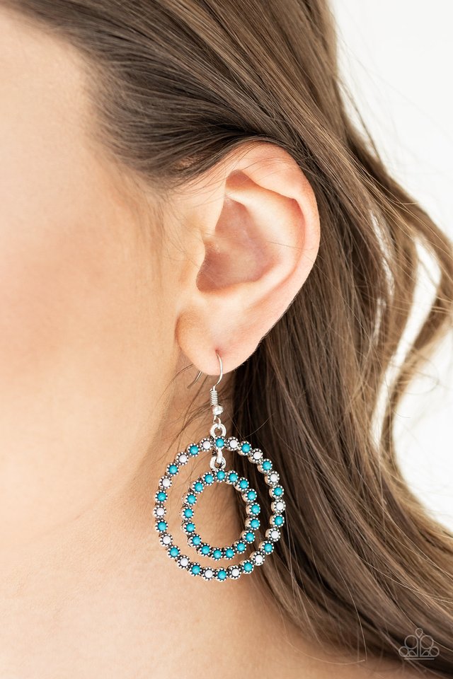 Vibrant Venture - Blue - Paparazzi Earring Image