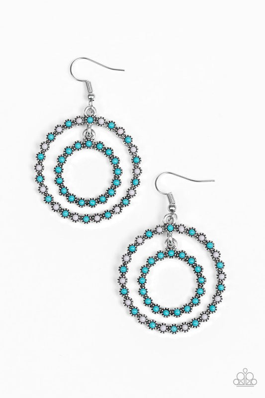 Vibrant Venture - Blue - Paparazzi Earring Image