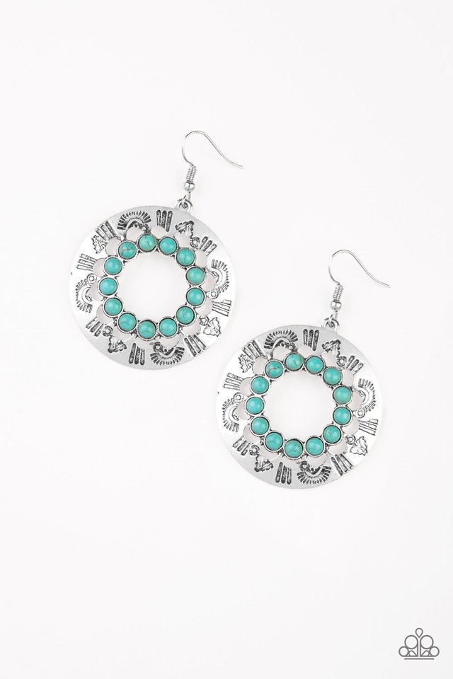 Organically Omega - Blue - Paparazzi Earring Image