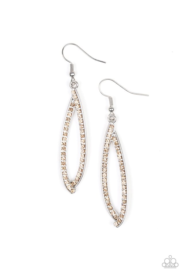 Treasure Trove Trinket - Brown - Paparazzi Earring Image