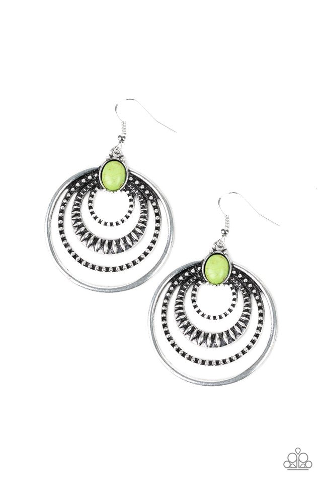 Southern Sol - Green - Paparazzi Earring Image