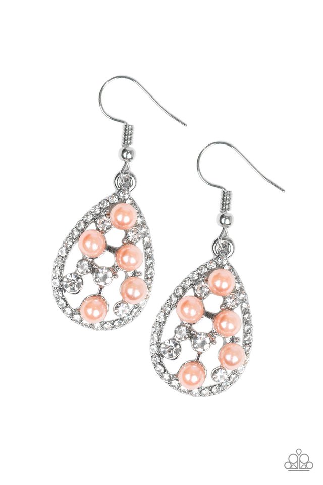 Faulously Wealthy - Orange - Paparazzi Earring Image