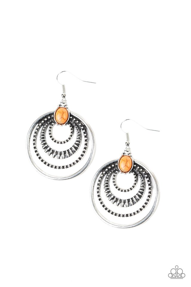 Southern Sol - Orange - Paparazzi Earring Image