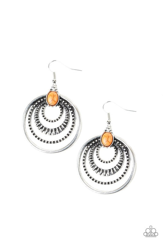 Southern Sol - Orange - Paparazzi Earring Image