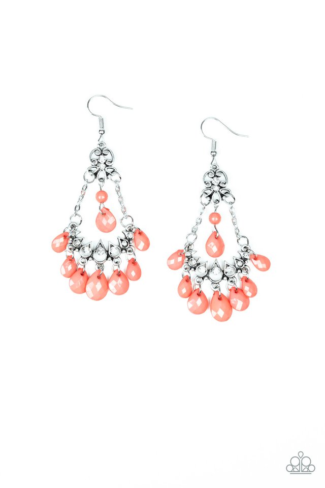 Malibu Sunset - Orange - Paparazzi Earring Image
