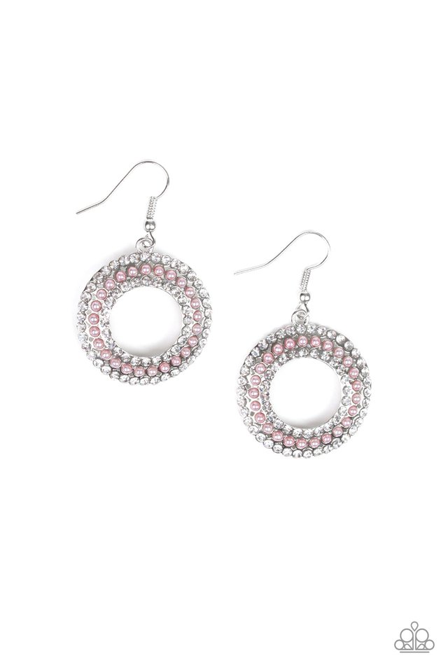 Sparkle Splurge - Pink - Paparazzi Earring Image