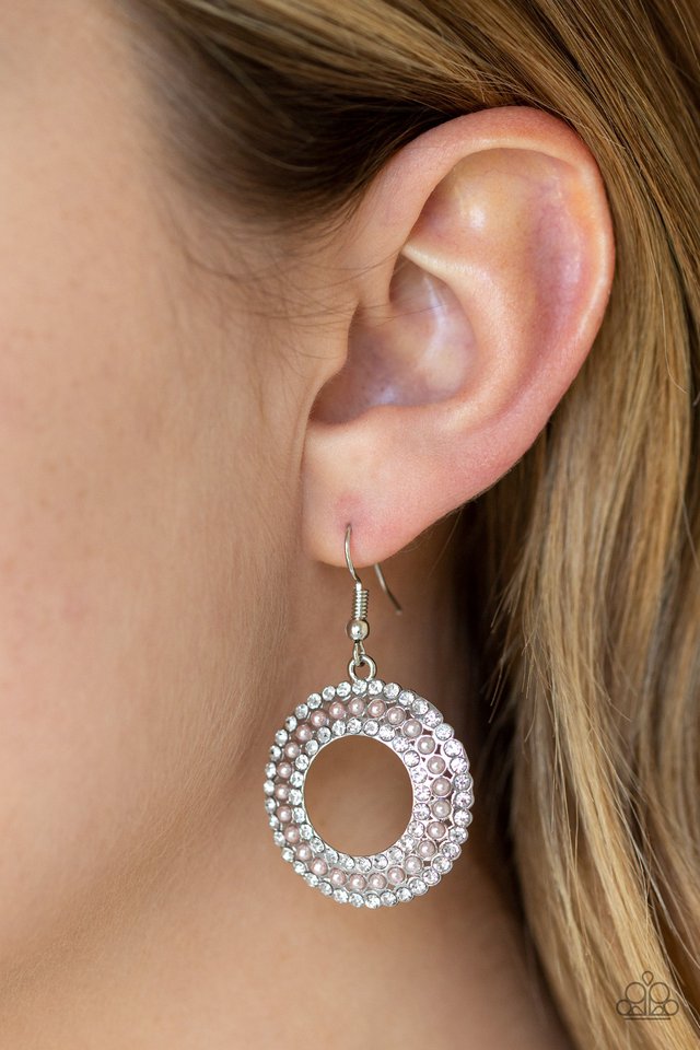Sparkle Splurge - Pink - Paparazzi Earring Image