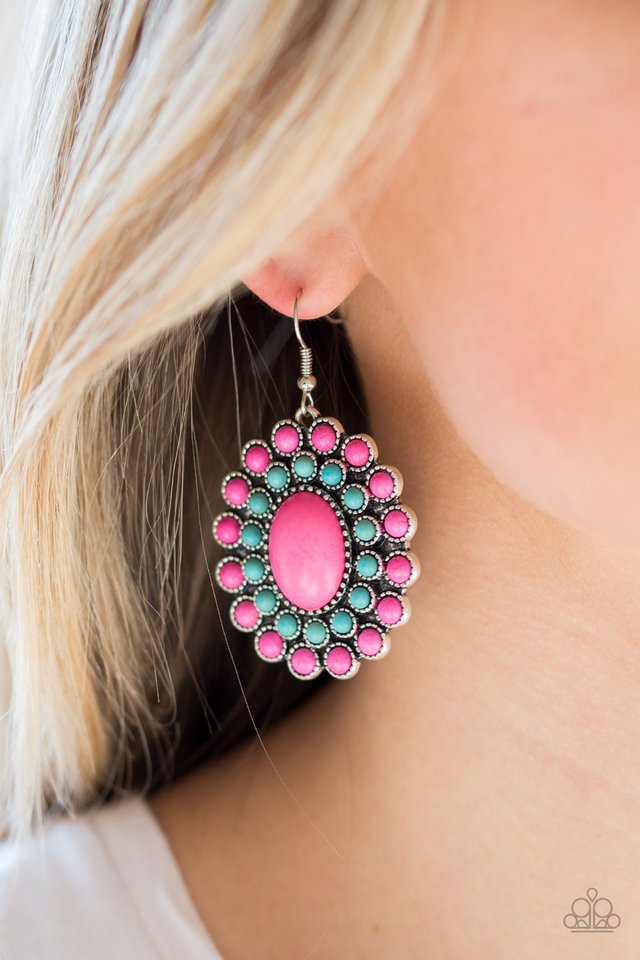 Stone Solstice  - Pink - Paparazzi Earring Image