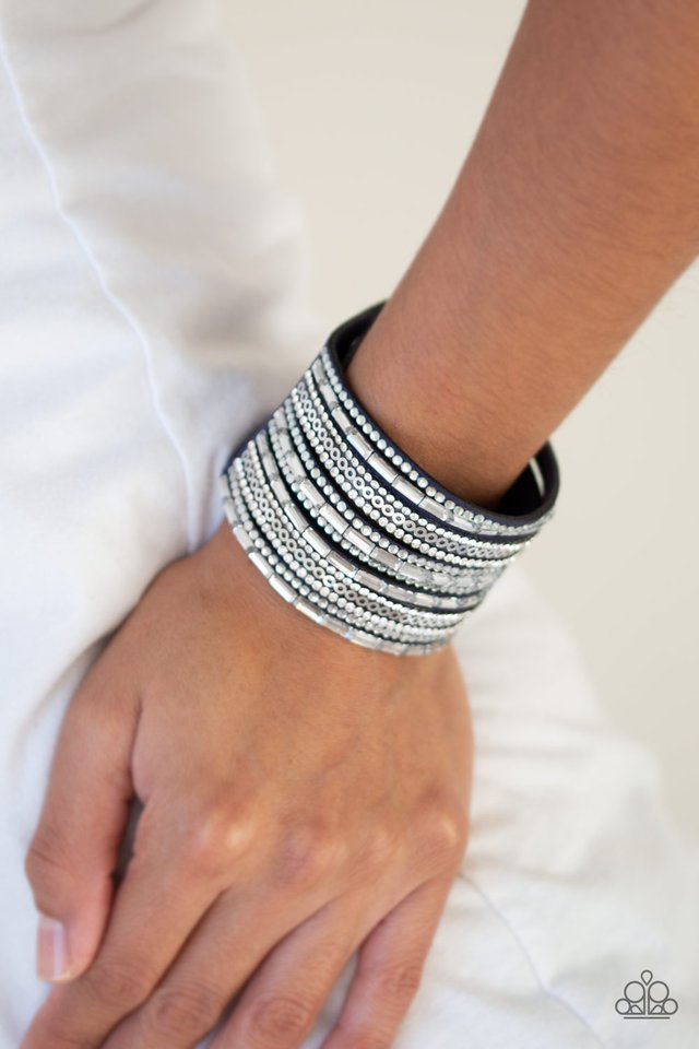 A Wait-and-SEQUIN Attitude - Blue - Paparazzi Bracelet Image