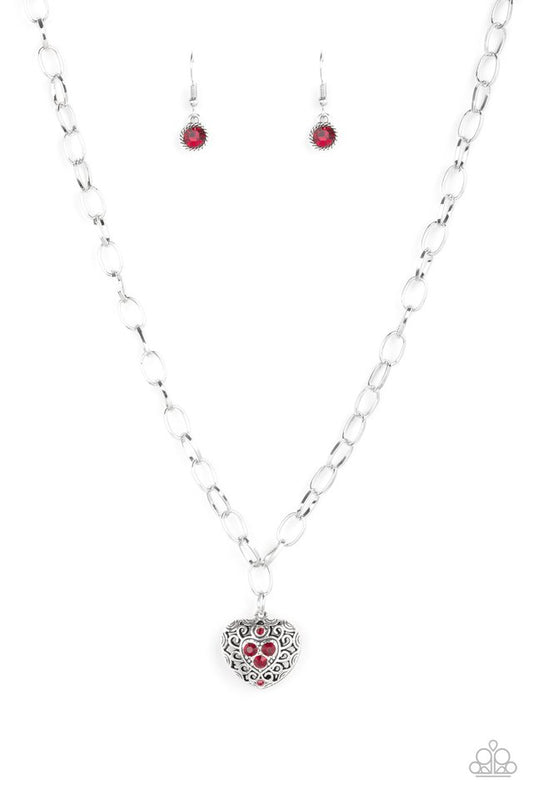 No Love Lost - Red - Paparazzi Necklace Image