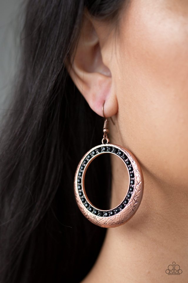 Go-Go Glow - Copper - Paparazzi Earring Image