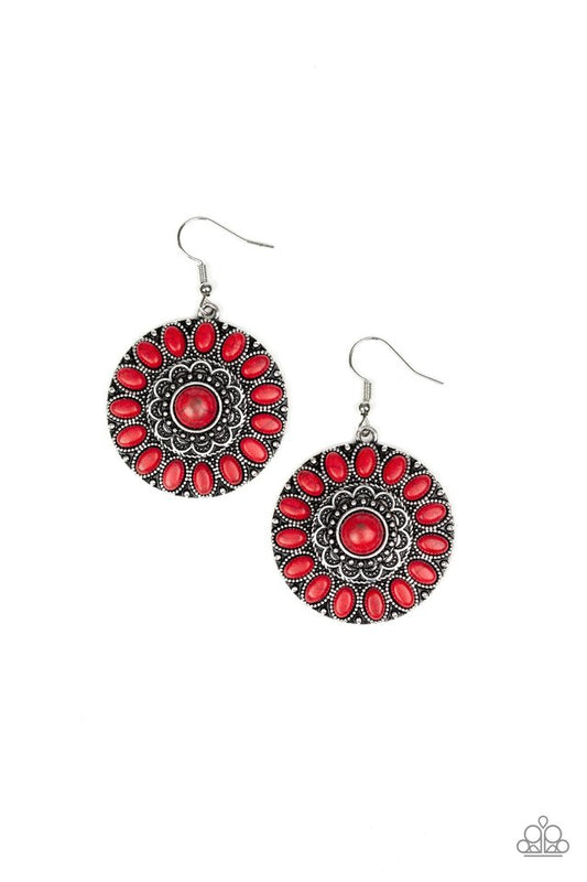 Desert Palette - Red - Paparazzi Earring Image