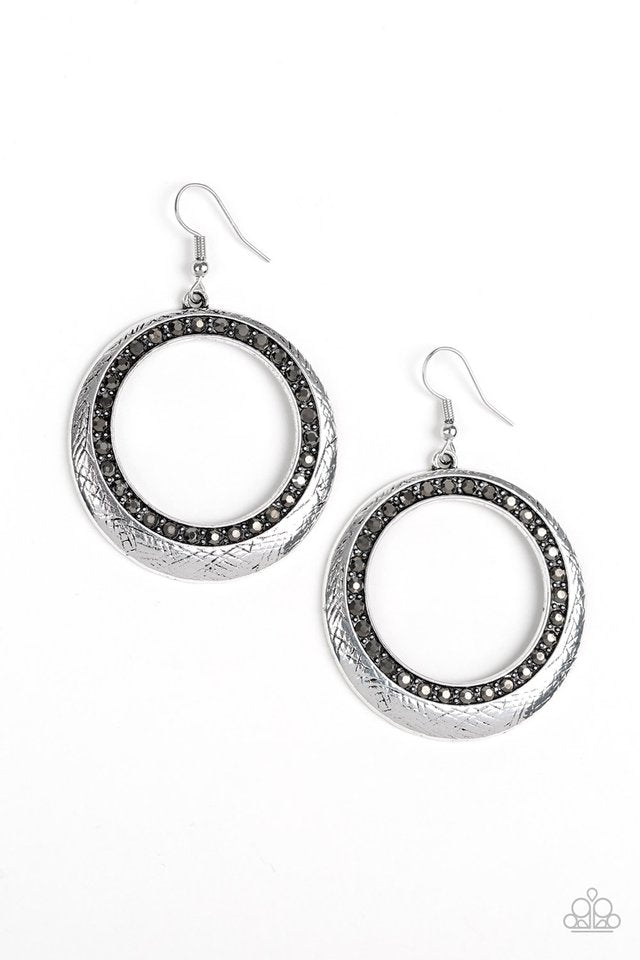 Go-Go Glow - Silver - Paparazzi Earring Image