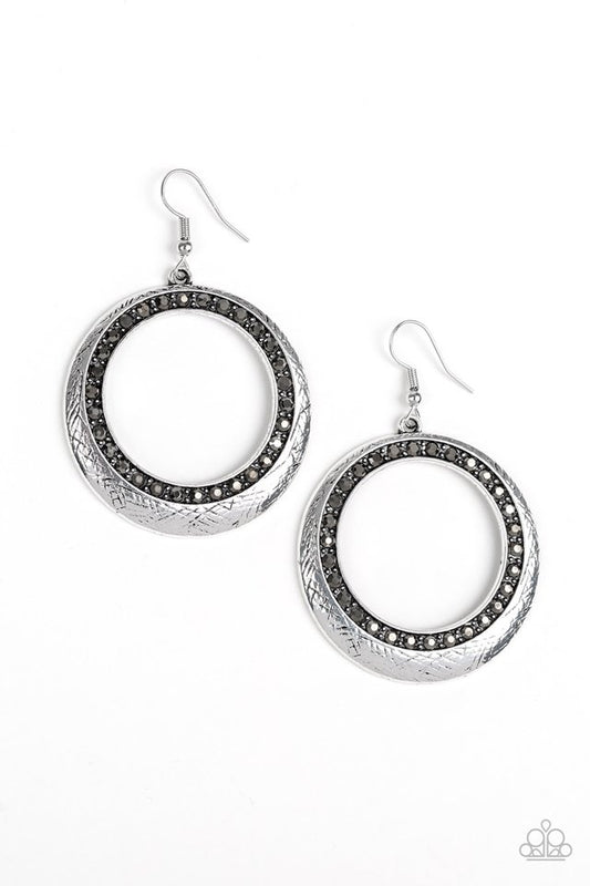 Go-Go Glow - Silver - Paparazzi Earring Image