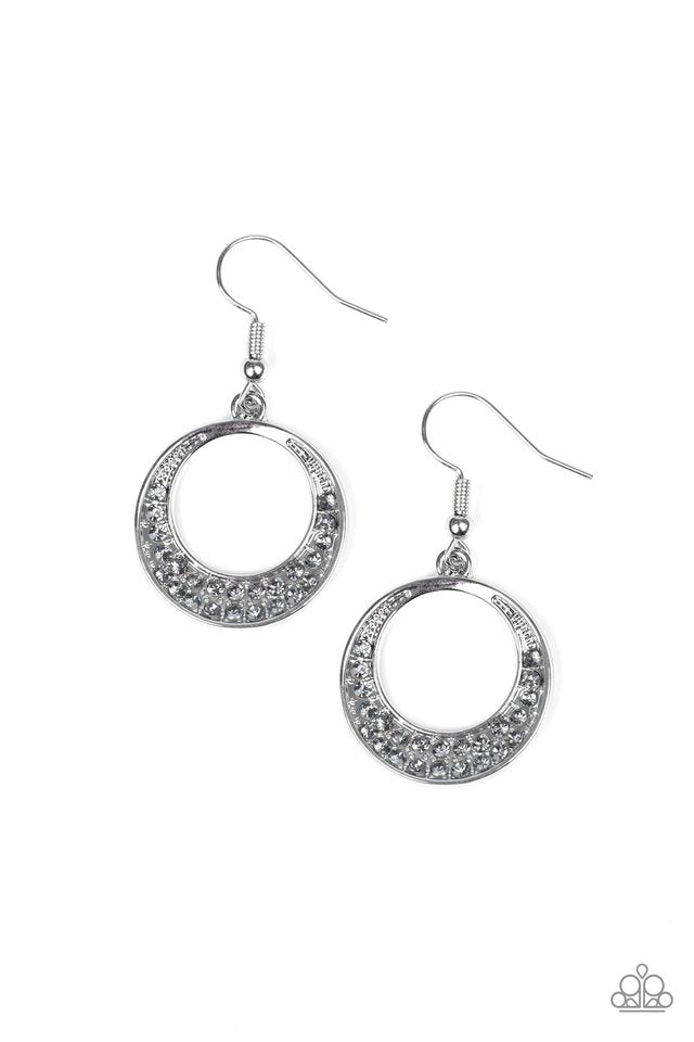 Socialite Luster - Silver - Paparazzi Earring Image