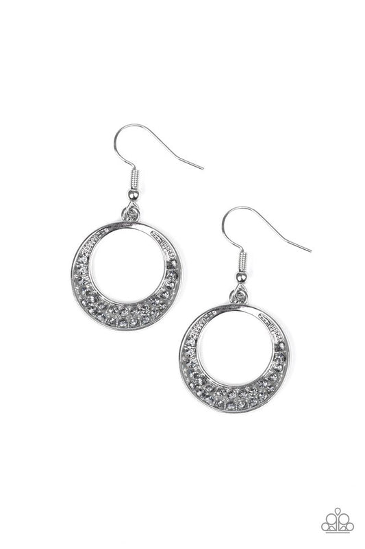 Socialite Luster - Silver - Paparazzi Earring Image