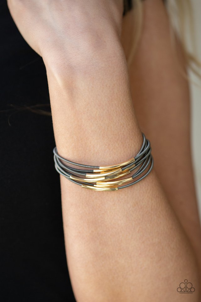 Stretch Your Boundaries - Black - Paparazzi Bracelet Image