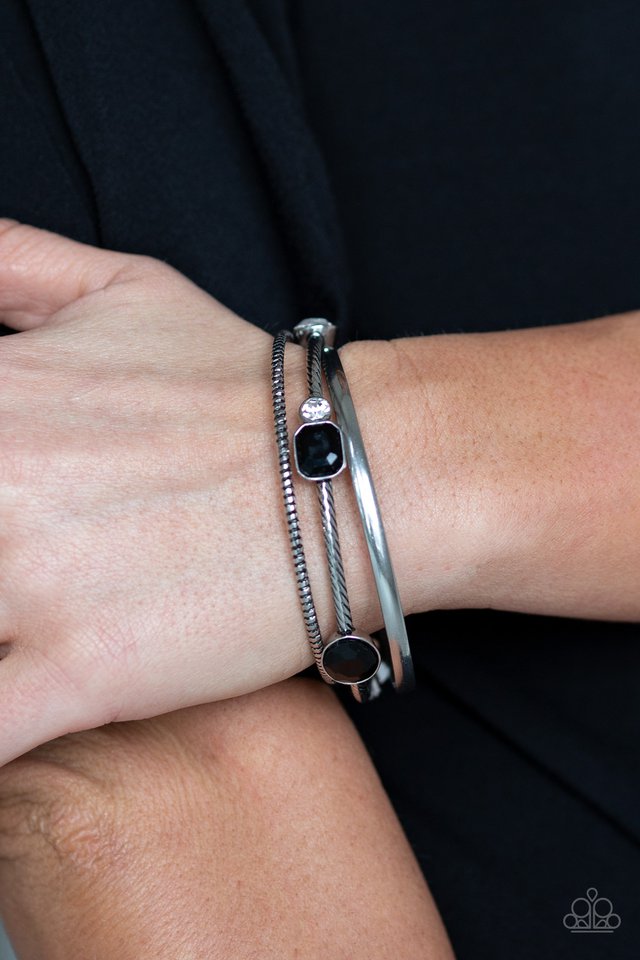 City Slicker Sleek - Black - Paparazzi Bracelet Image