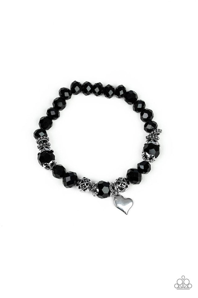 Right On The Romance - Black - Paparazzi Bracelet Image