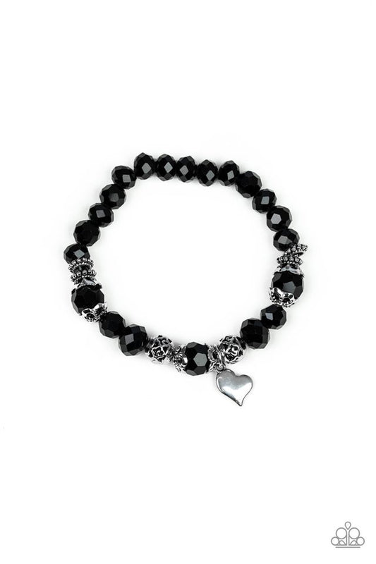 Right On The Romance - Black - Paparazzi Bracelet Image