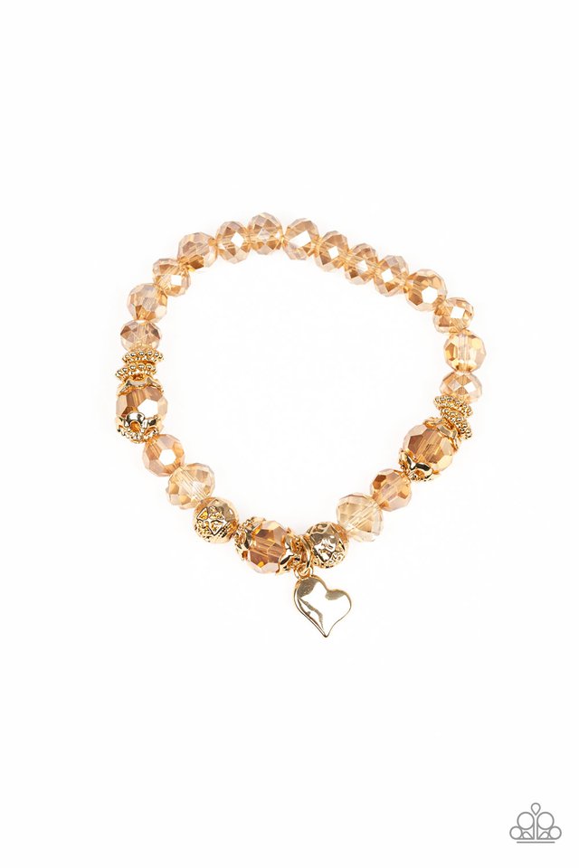 Right On The Romance - Gold - Paparazzi Bracelet Image