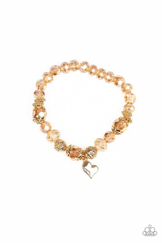 Right On The Romance - Gold - Paparazzi Bracelet Image