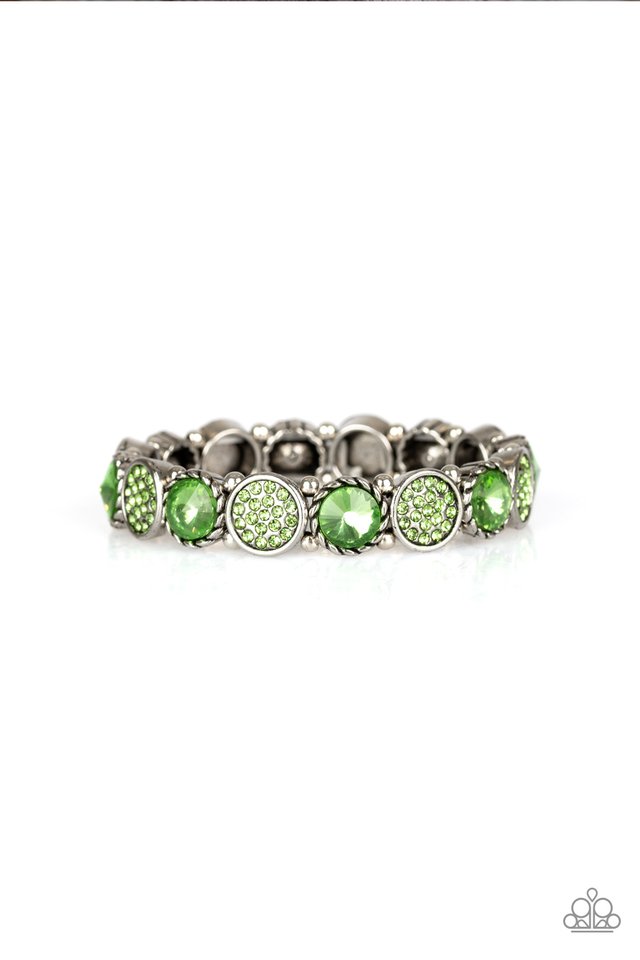 Take A Moment To Reflect - Green - Paparazzi Bracelet Image