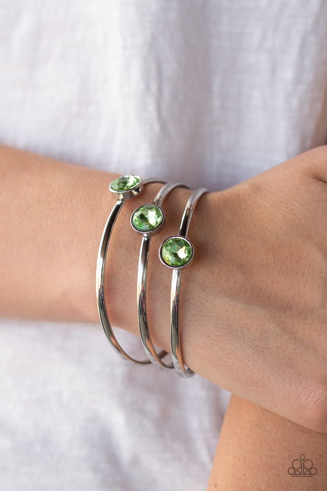 Be All You Can BEDAZZLE - Green - Paparazzi Bracelet Image