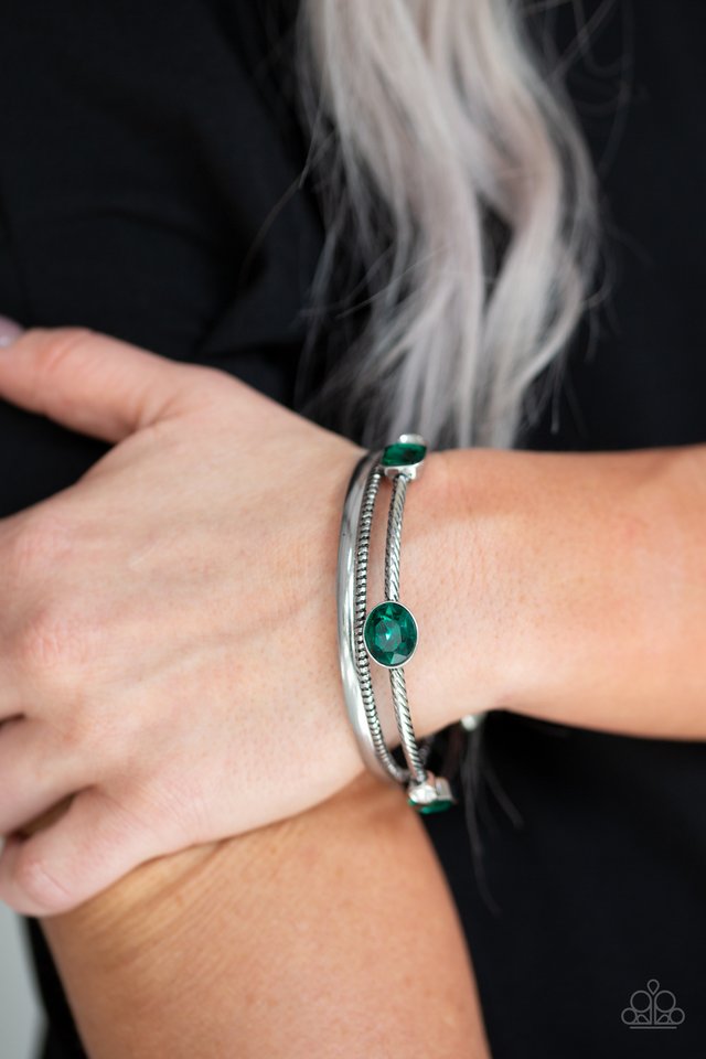 City Slicker Sleek - Green - Paparazzi Bracelet Image