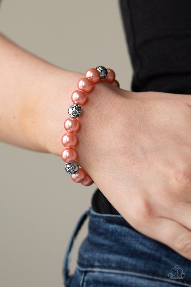Rosy Radiance - Orange - Paparazzi Bracelet Image