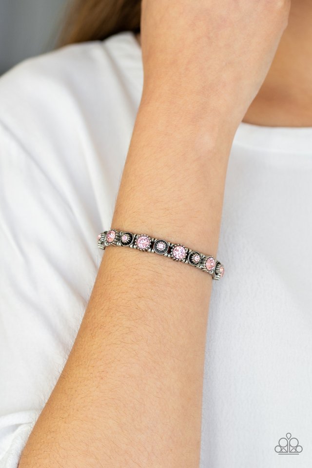 Heavy On The Sparkle - Pink - Paparazzi Bracelet Image
