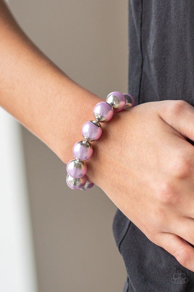 One Woman Show-STOPPER - Purple - Paparazzi Bracelet Image
